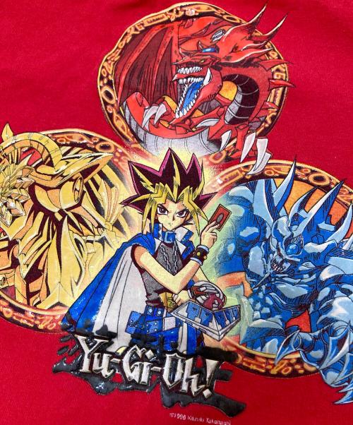 Yu-Gi-Oh!（ユウギオウ）Yu-Gi-Oh! (ユウギオウ) 90‘SアニメプリントTシャツ レッド サイズ:Lの古着・服飾アイテム