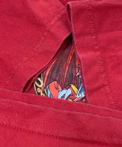 Yu-Gi-Oh!（ユウギオウ）Yu-Gi-Oh! (ユウギオウ) 90‘SアニメプリントTシャツ レッド サイズ:Lの古着・服飾アイテム