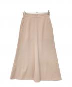 TOMORROW LANDトゥモローランド）の古着「ストレッチカルゼ フレアスカート」｜ピンク