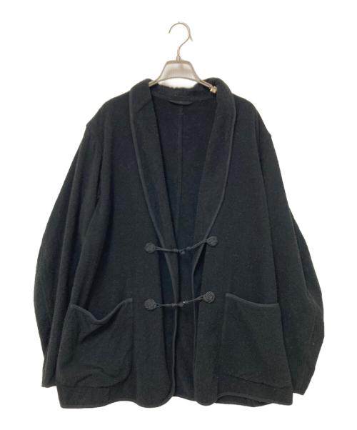 COMOLI（コモリ）COMOLI (コモリ) シルクパイルスモーキングジャケット ブラック サイズ:2の古着・服飾アイテム