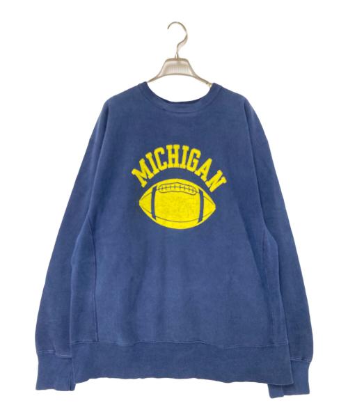 Champion REVERSE WEAVE（チャンピオン リバース ウィーブ）Champion REVERSE WEAVE (チャンピオン リバース ウィーブ) プリントスウェット ネイビー サイズ:Xの古着・服飾アイテム