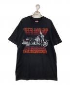 HARLEY-DAVIDSONハーレーダビッドソン）の古着「プリントTシャツ」｜ブラック
