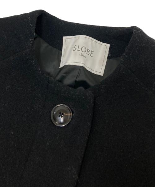 SLOBE IENA（スローブ イエナ）SLOBE IENA (スローブ イエナ) ダブルボタンノーカラーショートコート ブラック サイズ:S36の古着・服飾アイテム