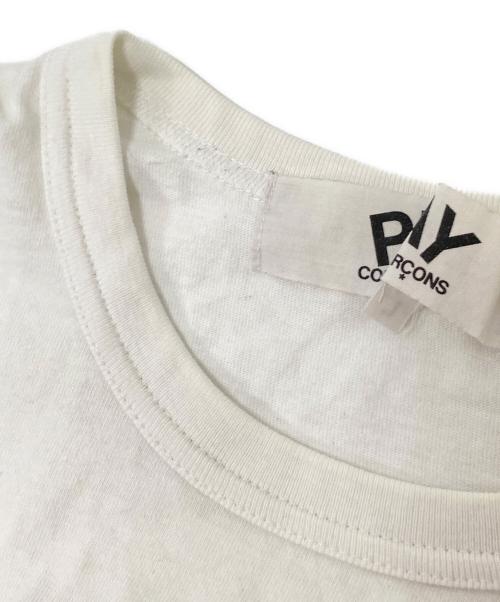 PLAY COMME des GARCONS（プレイコムデギャルソン）PLAY COMME des GARCONS (プレイコムデギャルソン) ハートワッペンTシャツ ホワイト サイズ:Lの古着・服飾アイテム