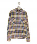 A BATHING APEア ベイシング エイプ）の古着「チェックネルシャツ」｜パープル