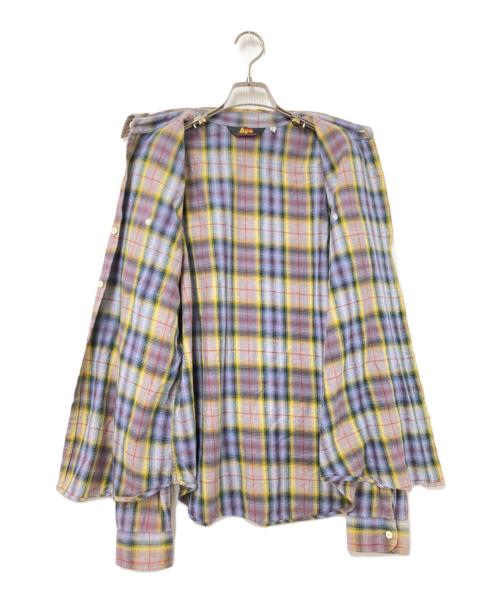 A BATHING APE（ア ベイシング エイプ）A BATHING APE (ア ベイシング エイプ) チェックネルシャツ パープル サイズ:Lの古着・服飾アイテム
