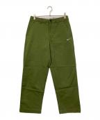NIKEナイキ）の古着「刺繍ロゴチノパンツ」｜オリーブ