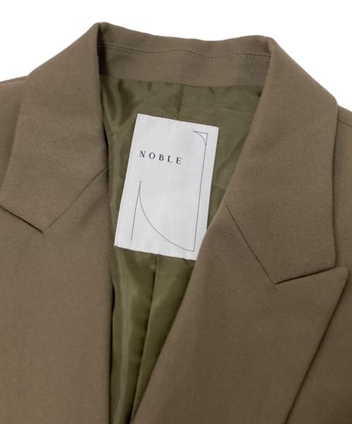 Noble（ノーブル）Noble (ノーブル) ウールミルドピークドラペルジャケット ブラウン サイズ:38の古着・服飾アイテム