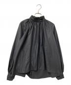 anuansアニュアンス）の古着「ギャザーディテールデザインブラウス」｜グレー