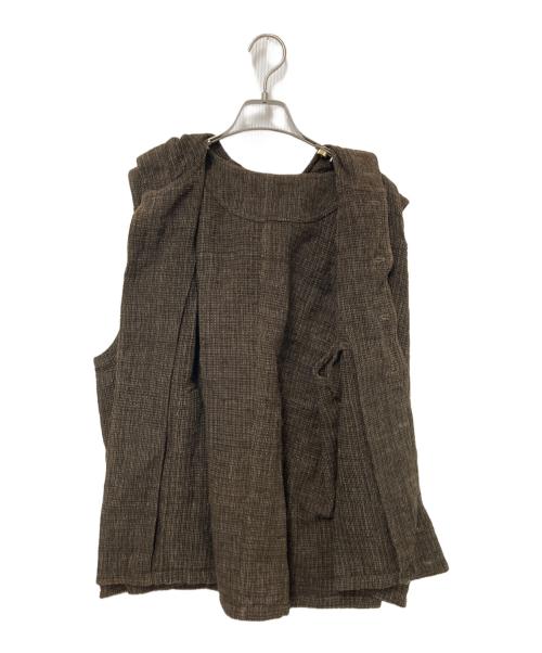 USAATO（ウサト）USAATO (ウサト) フーデッドベスト ブラウン サイズ:下記参照の古着・服飾アイテム