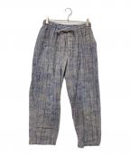 USAATOウサト）の古着「イージーパンツ」｜ブルー×ベージュ