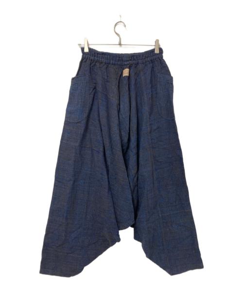 USAATO（ウサト）USAATO (ウサト) デザインサルエルパンツ ブルー サイズ:下記参照の古着・服飾アイテム