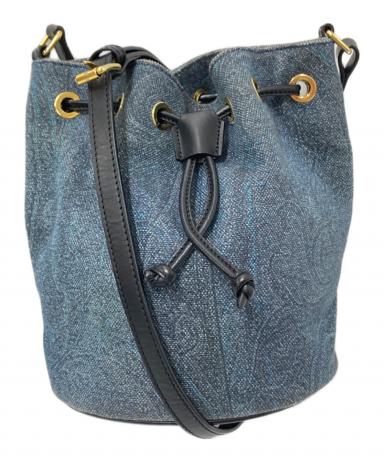中古・古着通販】ETRO (エトロ) ペイズリー巾着バッグ インディゴ