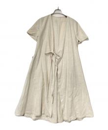 USAATO（ウサト）の古着「半袖デザインワンピース」｜ベージュ