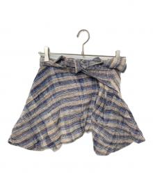 USAATO（ウサト）の古着「ラップスカート」｜ベージュ×ブルー