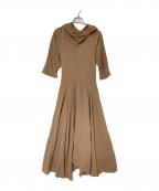 USAATOウサト）の古着「腰紐付きワンピース」｜ブラウン