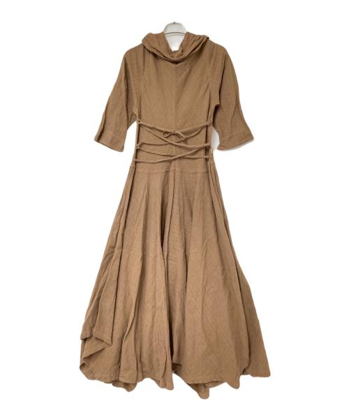USAATO（ウサト）USAATO (ウサト) 腰紐付きワンピース ブラウン サイズ:下記参照の古着・服飾アイテム