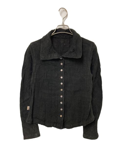 USAATO（ウサト）USAATO (ウサト) 貝ボタンシャツ ブラック サイズ:下記参照の古着・服飾アイテム