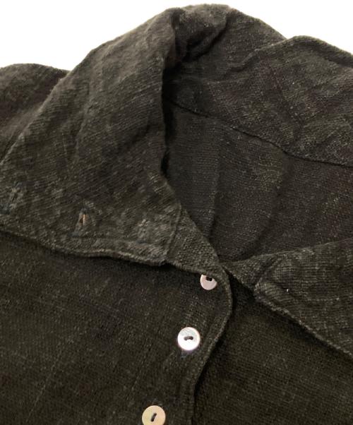 USAATO（ウサト）USAATO (ウサト) 貝ボタンシャツ ブラック サイズ:下記参照の古着・服飾アイテム