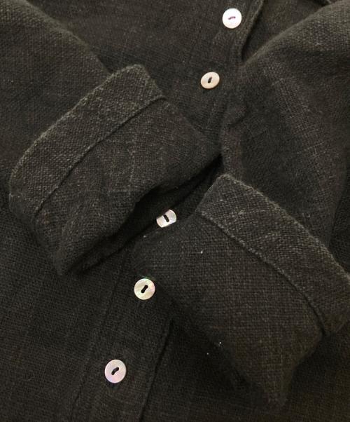 USAATO（ウサト）USAATO (ウサト) 貝ボタンシャツ ブラック サイズ:下記参照の古着・服飾アイテム
