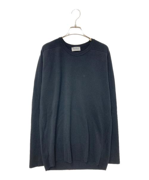 JOHN SMEDLEY（ジョンスメドレー）JOHN SMEDLEY (ジョンスメドレー) クルーネックウールニット ブラック サイズ:Lの古着・服飾アイテム