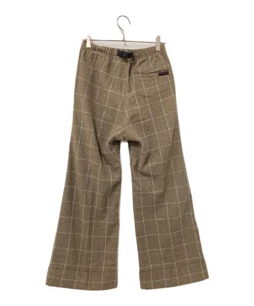 GRAMICCI（グラミチ）GRAMICCI (グラミチ) ウールブレンド ダブルマッキン ワイドパンツ ブラウン サイズ:Sの古着・服飾アイテム