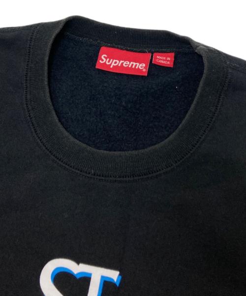 SUPREME（シュプリーム）SUPREME (シュプリーム) St. Ides Crewneck ブラック×ホワイト サイズ:XLの古着・服飾アイテム