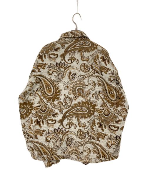 INHERIT（インヘリット）INHERIT (インヘリット) GOBELIN スイングトップブルゾン ベージュ×ブラウン サイズ:Lの古着・服飾アイテム