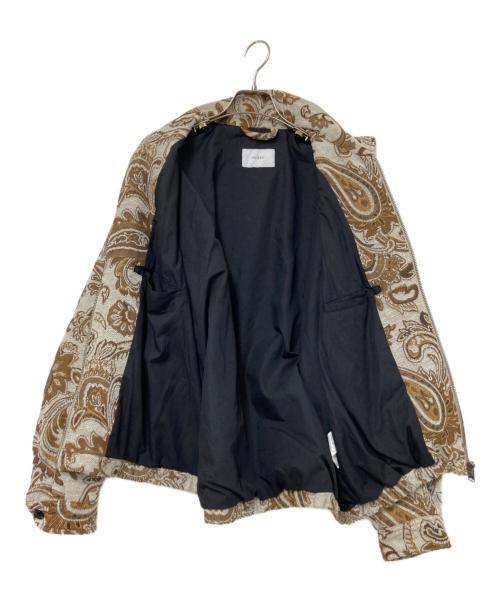 INHERIT（インヘリット）INHERIT (インヘリット) GOBELIN スイングトップブルゾン ベージュ×ブラウン サイズ:Lの古着・服飾アイテム