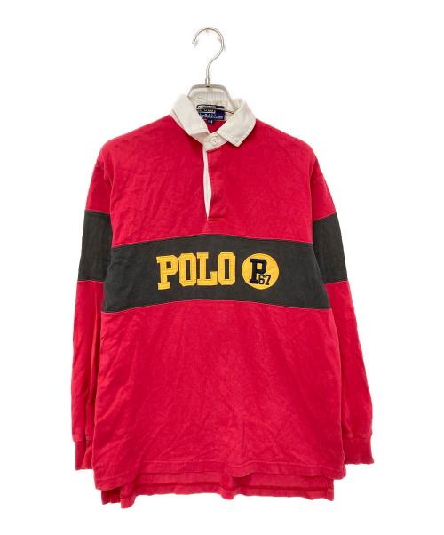 POLO RALPH LAUREN（ポロ・ラルフローレン）POLO RALPH LAUREN (ポロ・ラルフローレン) ラガーシャツ レッド×ブラック サイズ:170の古着・服飾アイテム