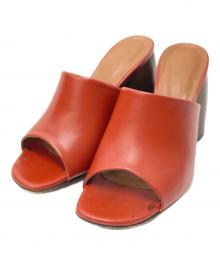 NEOUS（ネオアス）の古着「チャンキーヒールミュール」｜レッド