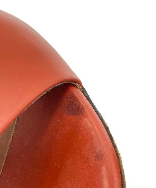 NEOUS（ネオアス）NEOUS (ネオアス) チャンキーヒールミュール レッド サイズ:36 1/2の古着・服飾アイテム