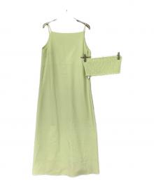 Mila Owen（ミラオーウェン）の古着「ベア付ストレートナローマキシキャミワンピース」｜グリーン