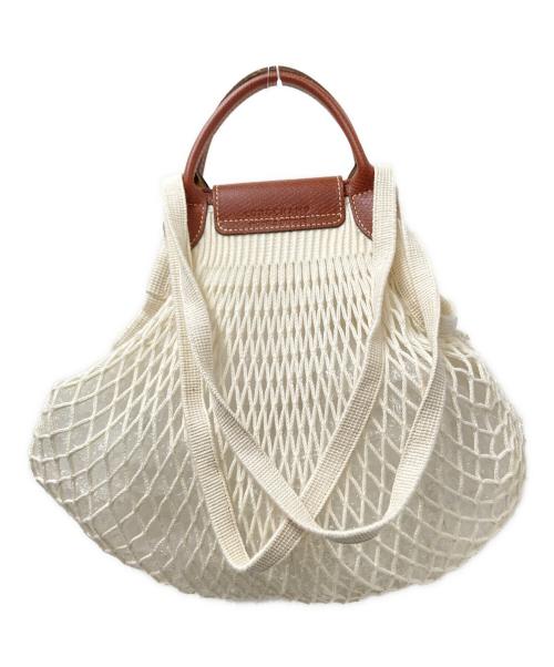 LONGCHAMP（ロンシャン）LONGCHAMP (ロンシャン) FILT (フィルト) メッシュバッグ ホワイト サイズ:下記参照の古着・服飾アイテム