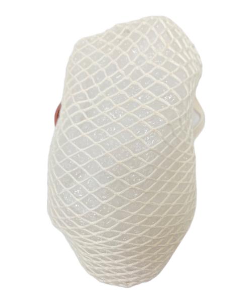 LONGCHAMP（ロンシャン）LONGCHAMP (ロンシャン) FILT (フィルト) メッシュバッグ ホワイト サイズ:下記参照の古着・服飾アイテム