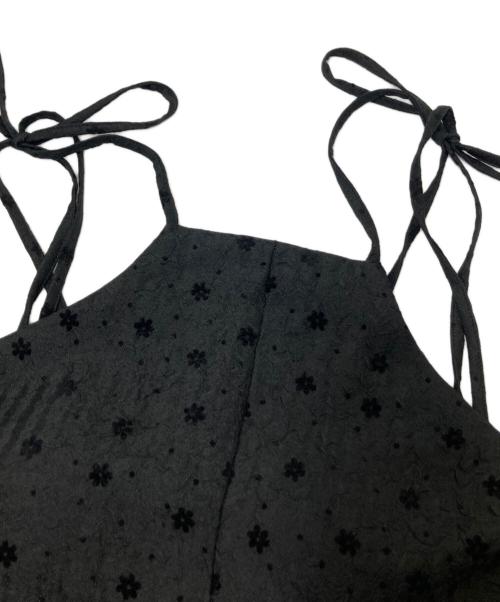 Rosarymoon（ロザリームーン）Rosarymoon (ロザリームーン) Flocky Flower Cami Dress ブラック サイズ:Fの古着・服飾アイテム