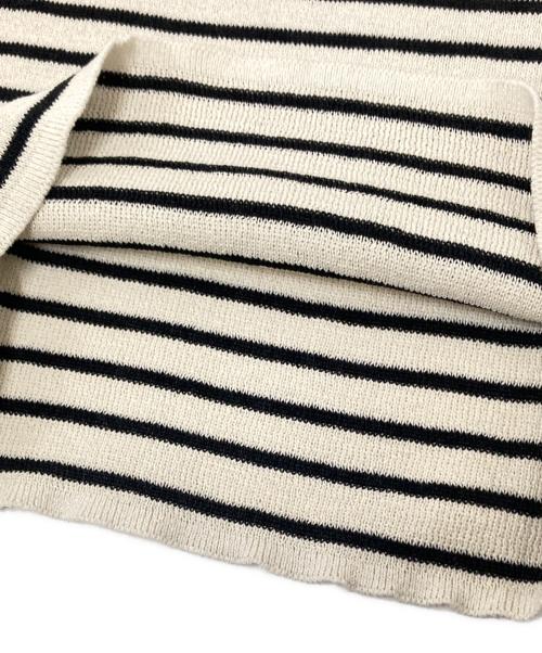 NKNIT（ンニット）NKNIT (ンニット) S/Sボーダーニット ホワイト×ブラック サイズ:下記参照の古着・服飾アイテム