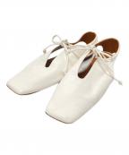 Pippichicピッピシック）の古着「スクエアトゥーパンプス」｜ホワイト