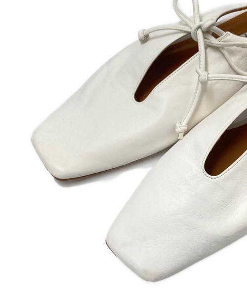 Pippichic（ピッピシック）Pippichic (ピッピシック) スクエアトゥーパンプス ホワイト サイズ:37 1/2の古着・服飾アイテム