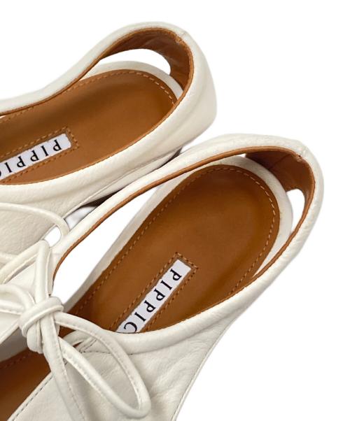 Pippichic（ピッピシック）Pippichic (ピッピシック) スクエアトゥーパンプス ホワイト サイズ:37 1/2の古着・服飾アイテム