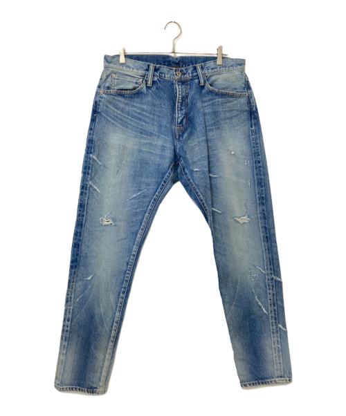 SEQUEL（シークエル）SEQUEL (シークエル) FRAGMENT DESIGN (フラグメントデザイン) ダメージ加工デニムパンツ インディゴ サイズ:Lの古着・服飾アイテム