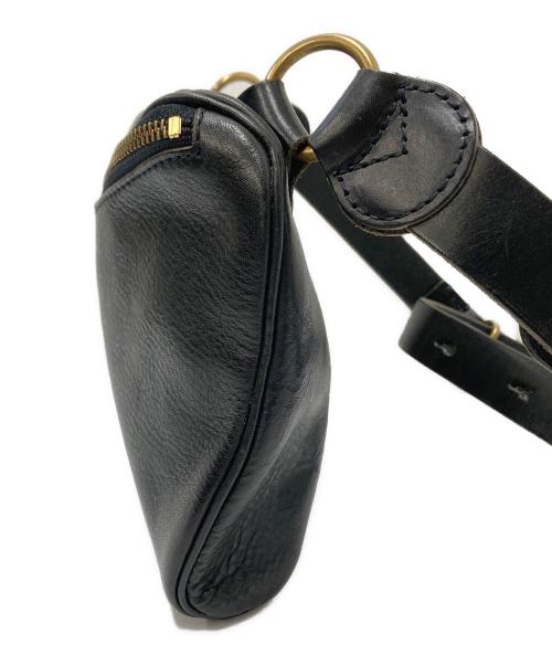 SLOW（スロウ）SLOW (スロウ) レザーショルダーバッグ ブラック サイズ:下記参照の古着・服飾アイテム