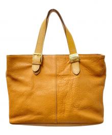 Burberry's（バーバリー）の古着「レザーハンドバッグ」｜ベージュ