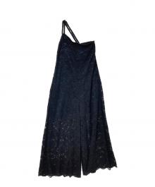 Ameri（アメリ）の古着「ONE SHOULDER LACE FLARE ROMPERS」｜ブラック