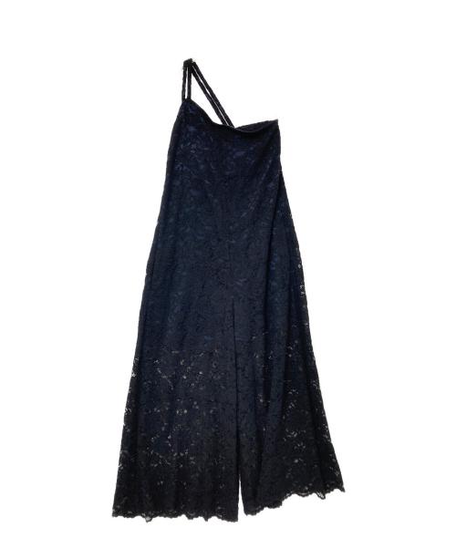 Ameri（アメリ）Ameri (アメリ) ONE SHOULDER LACE FLARE ROMPERS ブラック サイズ:M 未使用品の古着・服飾アイテム