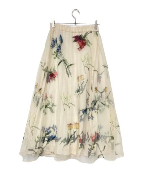 Ameri（アメリ）Ameri (アメリ) STUDIOUS (ステュディオス) SOFIA ORGANZA LAYERED SKIRT アイボリー サイズ:Mの古着・服飾アイテム