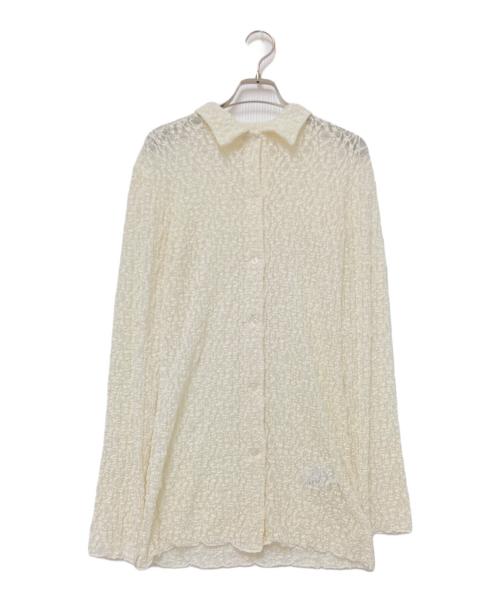 THE PAUSE（ザポーズ）THE PAUSE (ザポーズ) ストレッチレースシャツ アイボリー サイズ:Fの古着・服飾アイテム