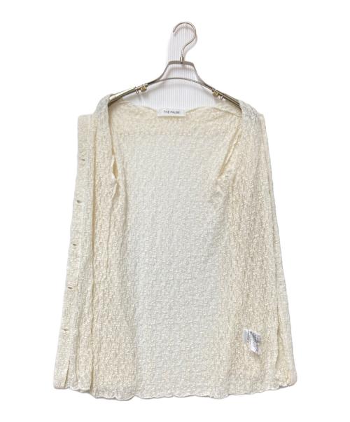 THE PAUSE（ザポーズ）THE PAUSE (ザポーズ) ストレッチレースシャツ アイボリー サイズ:Fの古着・服飾アイテム