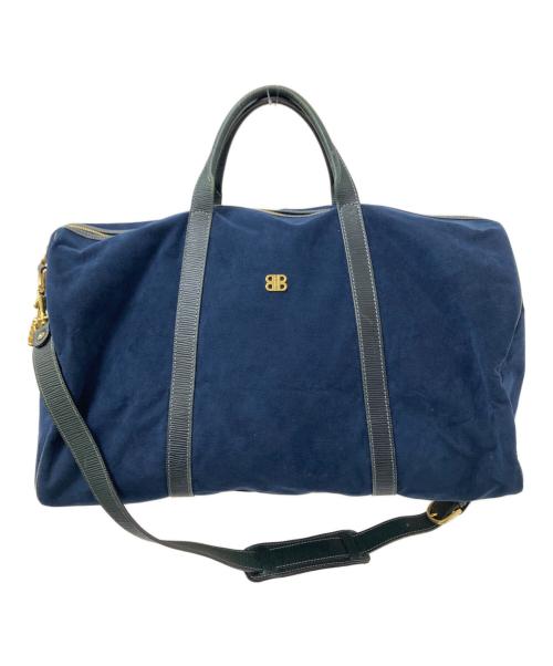 BALENCIAGA（バレンシアガ）BALENCIAGA (バレンシアガ) ヴィンテージ2WAYボストンバッグ ネイビー×グリーン サイズ:下記参照の古着・服飾アイテム