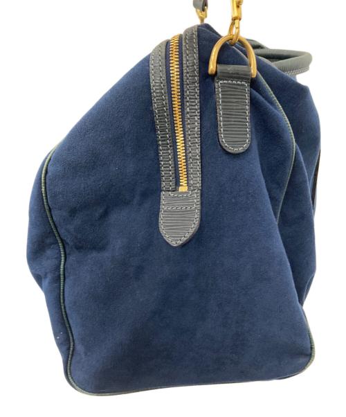BALENCIAGA（バレンシアガ）BALENCIAGA (バレンシアガ) ヴィンテージ2WAYボストンバッグ ネイビー×グリーン サイズ:下記参照の古着・服飾アイテム